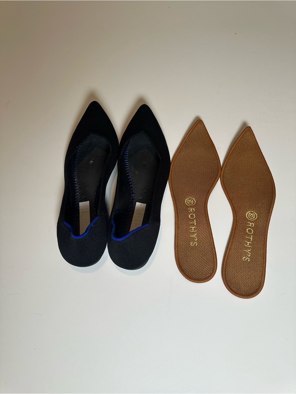 Rothy's Black Pointed Knit Flats - Picture 2 of 4